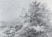 Thomas Gainsborough Ox Cart by the Bands of a Navigable River oil